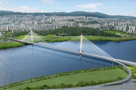 세계 최대 경간장 콘크리트 사장교(고덕대교)(2023)
